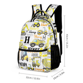 Personalized Name Construction Backpack - Gift For Kids Birthday